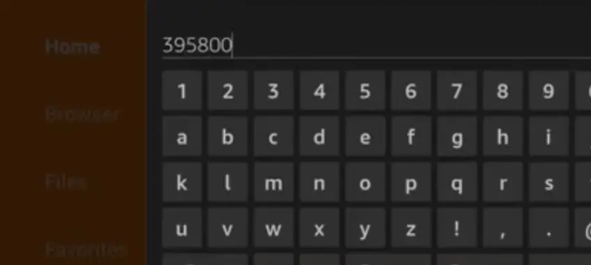 Downloader-App mit dem Installationscode 395800